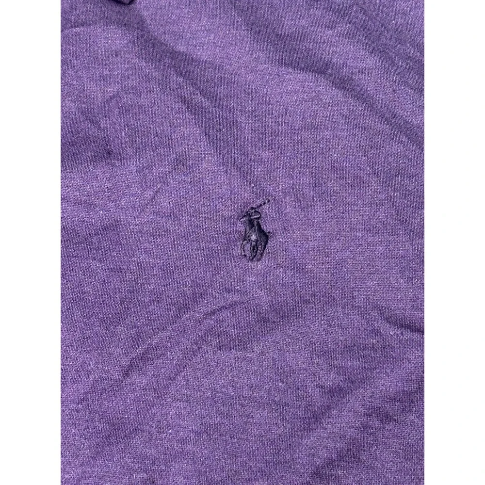 Polo Ralph Lauren Knit‎ Dress Shirt Mens XL Purple Cotton Long Sleeve Pony Logo